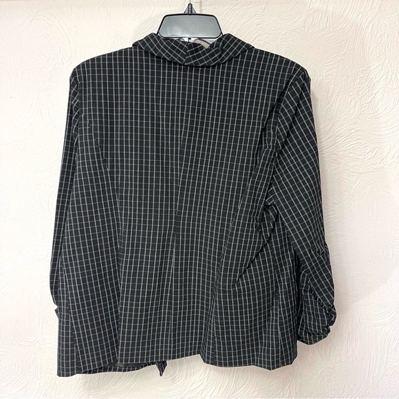 Black window pane print blazer - Picture 4 of 8